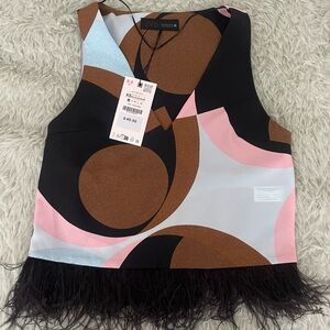 Zara Multicolor Patterned Matching Set | Size XS in both